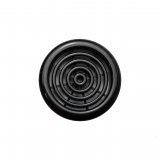 Вентиляционная решетка черная Ǿ46 мм в комплекте с протекторным кольцом